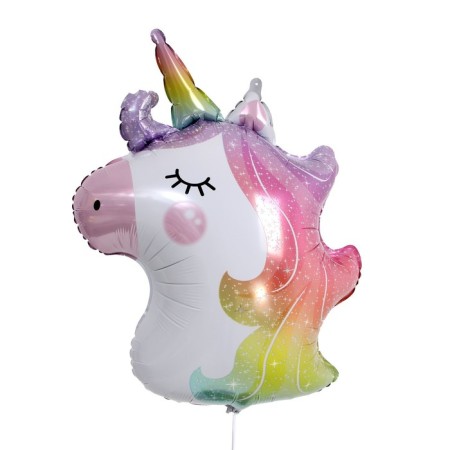 Foil ball 30 "Head. Sparkling unicorn"