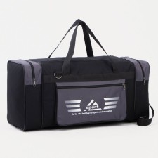 Road bag on lightning, 3 outer pockets, long belt, black/gray color