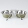 A set of 2 colored bowls on a stand, 2 x 450 ml