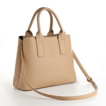 Women's bag with zipper, Textura, average size, beige color-4
