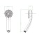 Shower watering can Milardo, 0403F76M18, 3 modes