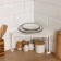 Corner stand “Loft”, 26.3 × 26.3 × 17.1 cm, on plastic legs, white color