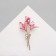 Brooch "Flowers" trio lilies, the color is pink-white in gold