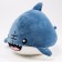 Soft toy "Shark", 19 cm, blue color