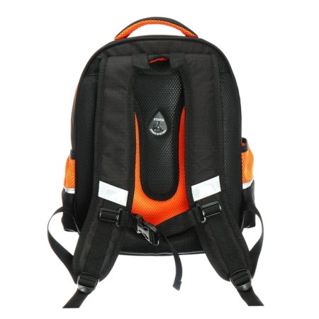 School backpack, 40 x 33 x 19 cm, ergonomic back, Stavia "capybara", black/orange-4