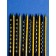 Set of candles for the Cake "Disco", 12 pcs, gold and black