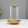 Ceramics candlestick, glass for 1 candle "Moro" d = 8 cm gold 12x12x17.2 cm
