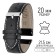 Watch strap, male, 20 mm, harness 75 mm, larynx 115 mm, genuine leather, black