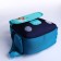 Baby backpack on lightning, 3 outer pockets, blue/blue color