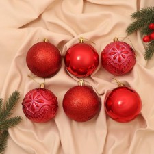 Set of balls plastic D-8 cm, 6 pcs 