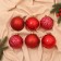 Set of balls plastic D-8 cm, 6 pcs "Amal" red