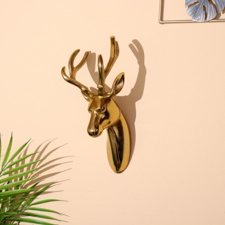 Wall panel "deer" aluminum 13x10x24 cm-2