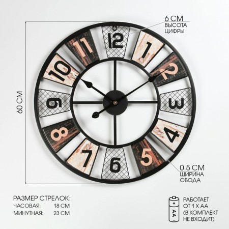 Watch walls, series: loft, D-60 cm
