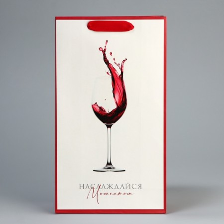 Gift package for two bottles, packaging, "enjoy", 35 x 20 x 9 cm-2