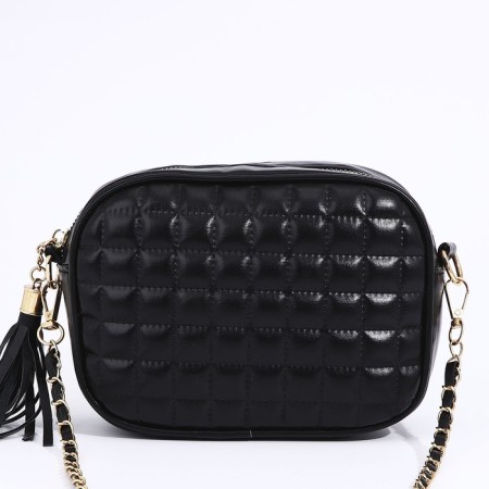 Bag Cross-Bodi with a zipper, black color