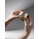 The cuff bracelet "Swiming square", metal, color gold