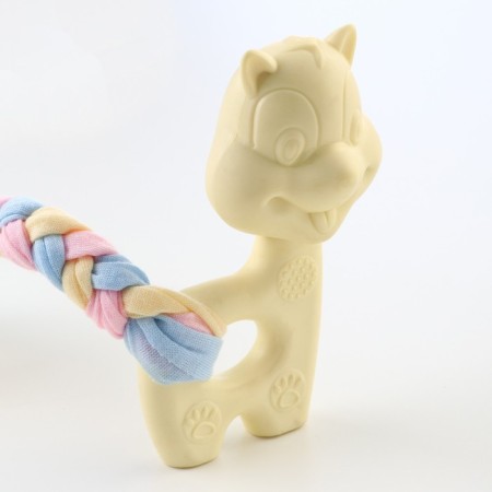 Premium Chewing Pig's toy "Squirrel", 10 x 6 x 3.5 cm, yellow-2