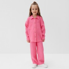 Костюм (рубашка и брюки) детский KAFTAN "Муслин", р.28 (86-92см) розовый
