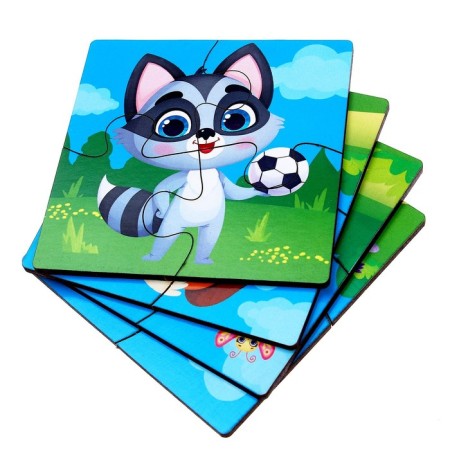 Puzzle 4 in 1, 10x10 cm-3