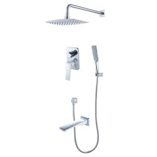 Lemark Allegro LM5922Cw bath mixer, single -leaf, tropical shower, watering can