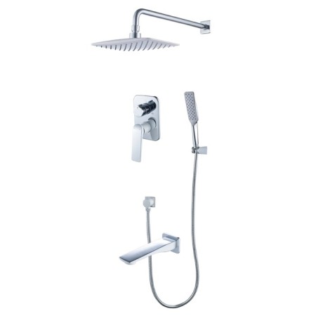 Lemark Allegro LM5922Cw bath mixer, single -leaf, tropical shower, watering can