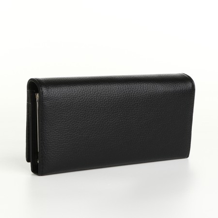 Women's wallet on magnets, black color-1