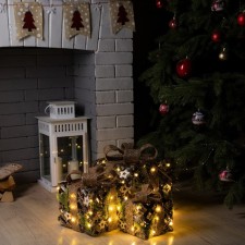 LED figure “Pale gifts” 15, 20, 25 cm, textiles, metal, batteries AAX2 (not in the kit), glow warm white