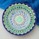 The plate of the Rishtan ceramics "Patterns", blue, deep, 20 cm