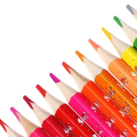 Pencils 12 pieces/24 colors, in a cardboard box, hexagonal, wooden, shark-4