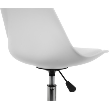 Computer chair Kolin Metal/Eco -leather/Plastic, Chrome/White 49x56x79 cm-5