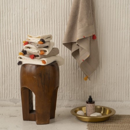 Terry towel Pasionaria "Lolas", 450 gr, size 50x90 cm, white color-3