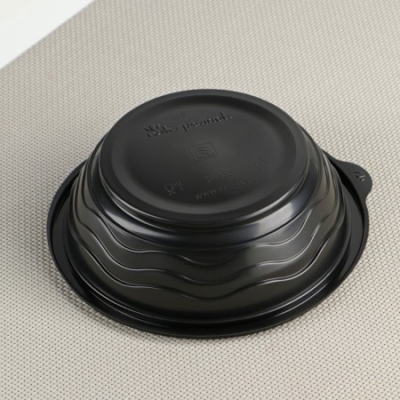Container plastic disposable “Suditsa”, SP-350, round, black, 600 pcs/UP-2