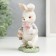 Souvenir Polystone "An elegant bunny with a basket of flowers in a clearing" 11.5x5x7 cm
