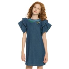 Dress for girls, height 122 cm, blue color