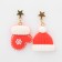 New Year! Earrings "New Year" hat star, mittens, white-red color in gold