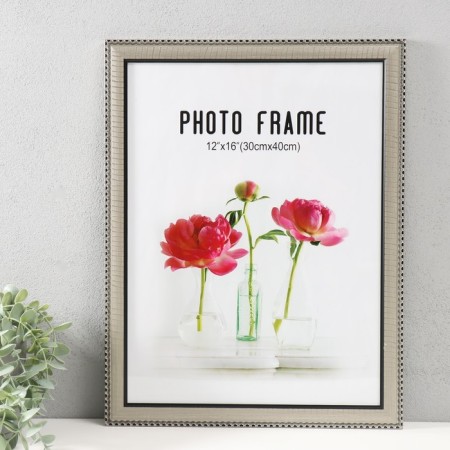 Photo frame plastic 30x40 cm "Tanzania" silver 43.8x3.8x1 cm