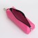 Key of zipper, length 16 cm, ring, carbine, pink color