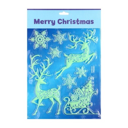 Stickers on the windows "New Year" deer, sled, 27 x 18 cm-3