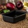 Container Plastic disposable "Yuzhuralpak", KR-179, 750 GR, 17.9 × 13.2 × 5 cm, black color