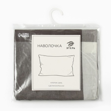 Pillowcase Ethel "Gray Cage" 50*70cm, 100% greedy cotton, 140 g/m²-3
