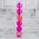 Set of balls plastic D-6 cm, 6 pcs "Neon" pink