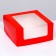 Confectionery packaging with a window, red, 21 x 21 x 10 cm