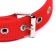 Two -layer collar with a swivel, 55 x 2.5 cm, polyester, red