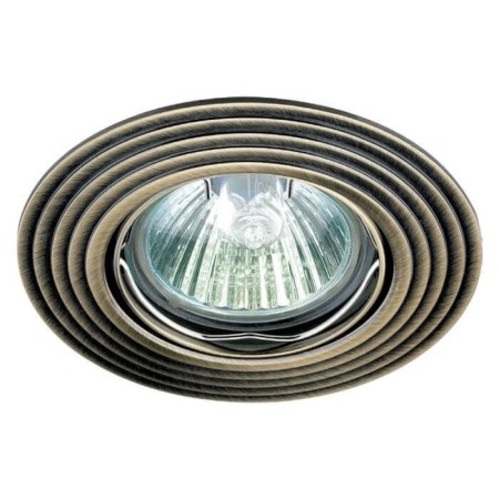 Built -in lamp Novotech, 50 W, GX5.3, 12 V, 75x75 mm, d = 75 mm, bronze color