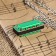 Music Life 4 Harly Harly, 8 tones, 3.5x1.5x1cm, chain 28cm, green