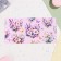 Money envelope "Universal" flowers on a lilac background, 8.3 x 16.5 cm