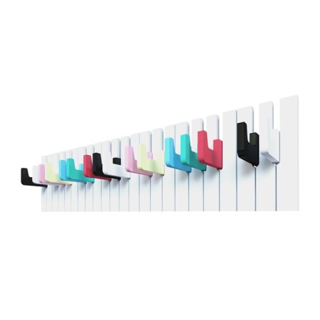 Vienna qwerty hanger, 60x14.5x1.9 cm, white color