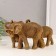 Souvenir Polystone 3D "Family Elephants" Dark Gold 32.5x10x17.5 cm