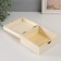 Casket Wood for painting "Square" Castle buckle 16x16x8 cm