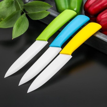 Knot Ceramic “Simple”, blade 12.5 cm, handle Soft Touch, color mix-5